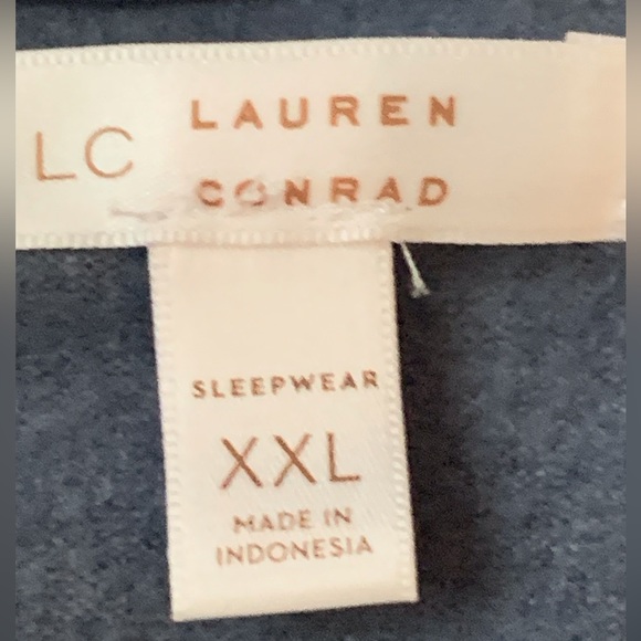 NWT LC Lauren Conrad Fleece Pajama Top - Picture 5 of 6